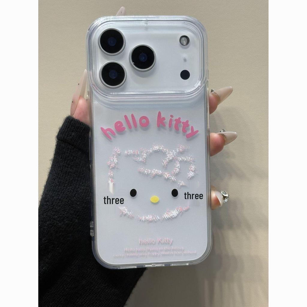 Kleine Blumen KT Katze Handyhülle für Apple 17 Pro Max, 16, 15, 14 Plus, 13, 12 und 11