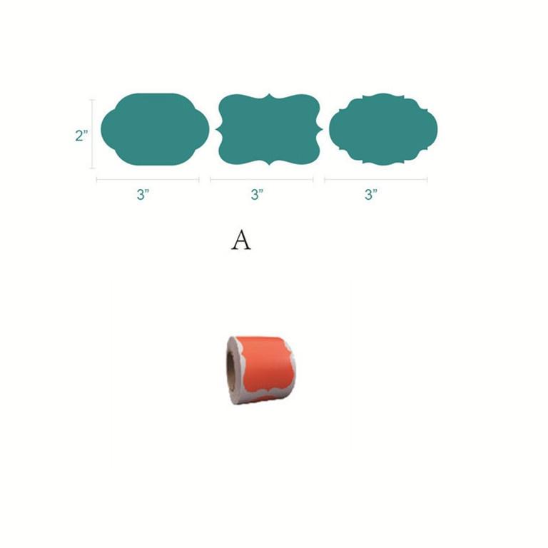 Reusable Colored Kraft Paper Multi Graphic Adhesive Label