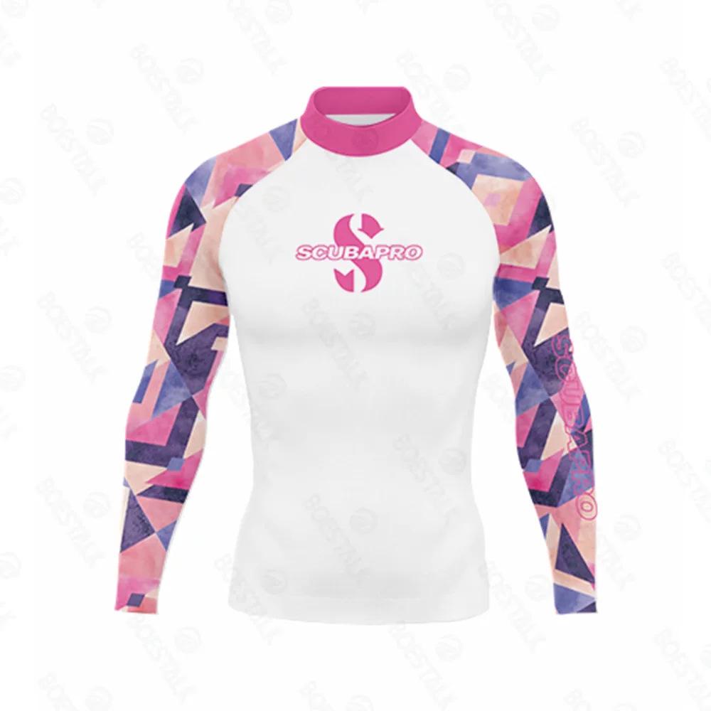 Cross-border special for printed long-sleeved surf suits, tight anti-chlorine wetsuits, beach sunscreen jellyfish suits