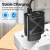 Dual Port LED Light-Up 25W Fast Charger with PD+QC3.0 for Mobile Phones - US/EU/UK Standards
