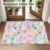 Crystal Velvet Square Rug Custom NameSailor Moon Pattern Non Slip Home Floor Decor Rug