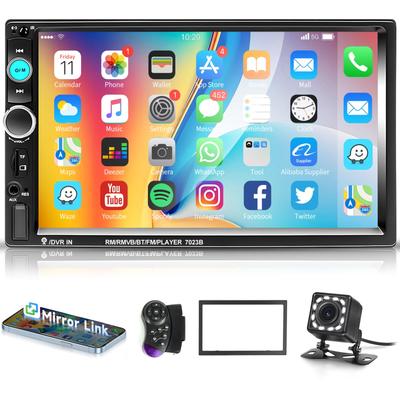 2 Din Car Stereo Bluetooth Car Stereo 7 Inch Touch Screen Car MP5 Hodozzy Car Audio with Rear View Camera Supports Mirror Wheel 2 Din Car Radio 2 Din