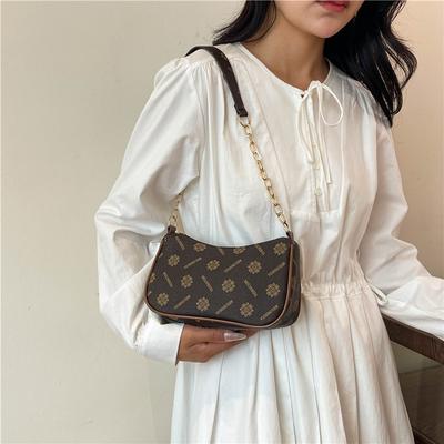 Printed Bag Women's Summer New Retro Shoulder Bag Niche Design Underarm Pillow Bag