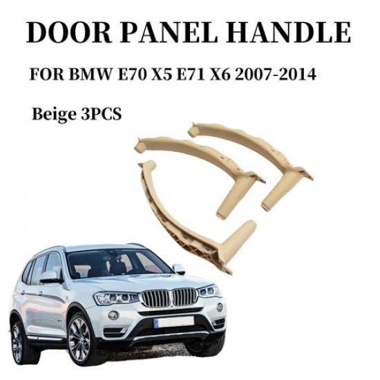 3PCS For BMW X5 X6 E70 E71 2007-2013 Beige Interior Door Handle Panel Pull Cover