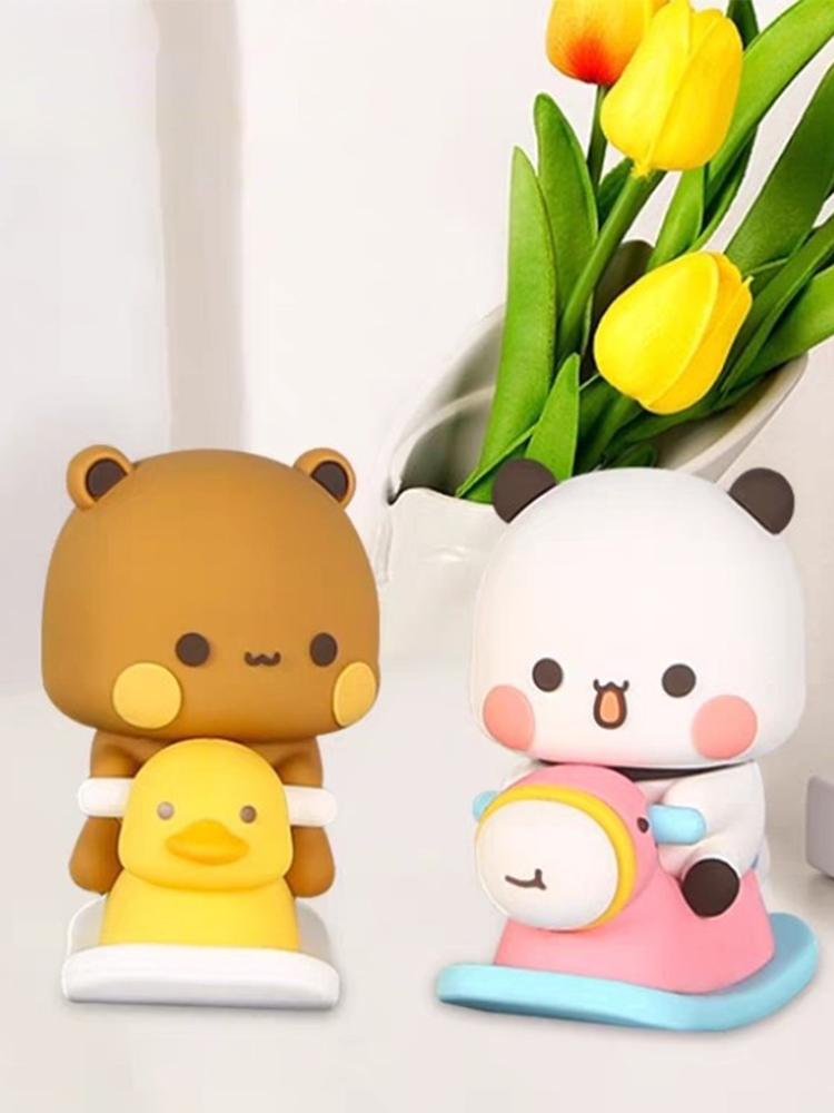 6.5cm Collectible Cute Action Kawaii Bear Toy Home Decor Bubu Dudu Panda Bear Figure Toys Sweet Lovely Panda Figure Deco