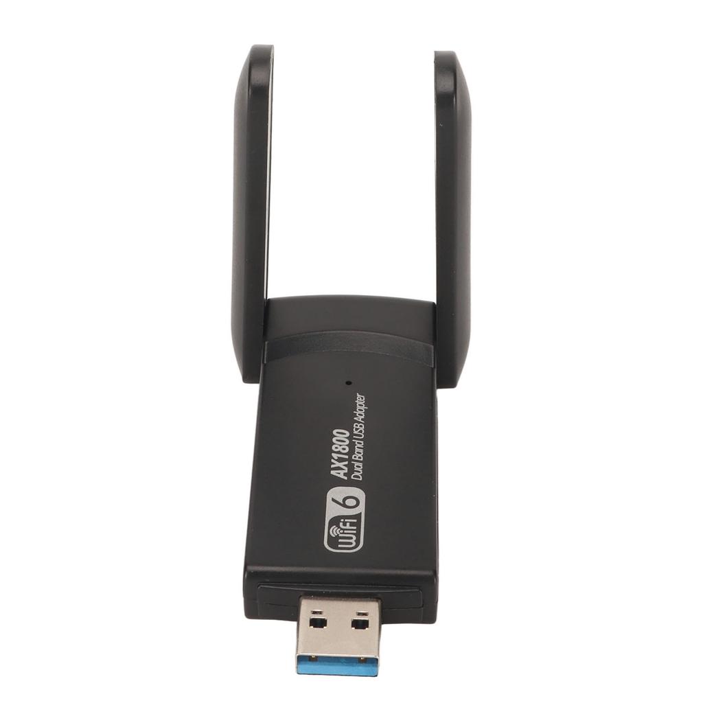 1800Mbps Dual Band WiFi Adapter with Dual 3dbi Antennas 2.4G 5G USB3.0 Plug and Play USB WiFi 6 Adapter for Laptops