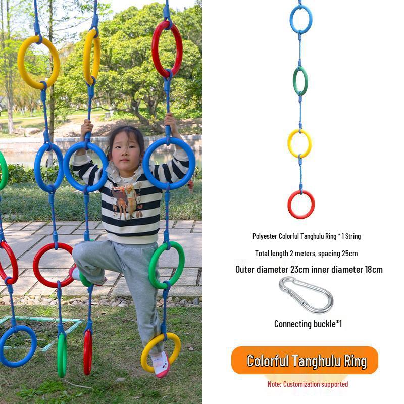 Outdoor Kids' Rope Ladder Swing for Sensory Integration and Climbing Activities