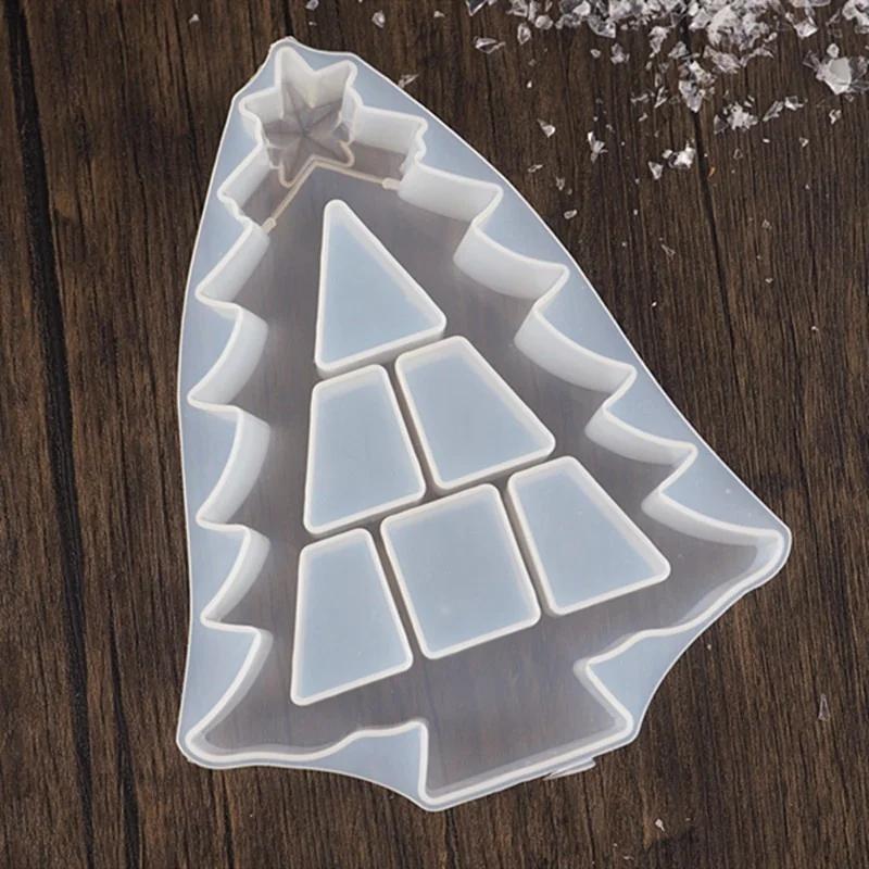 Diy Crystal Epoxy Handmade Creative Christmas Tree Jewelry Storage Box Jewelry Box Crystal Epoxy Silicone Molds Accessories