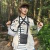 Trendy brand plaid small satchel men's and women's casual shoulder commuter bag travel portable vertical mobile phone bag