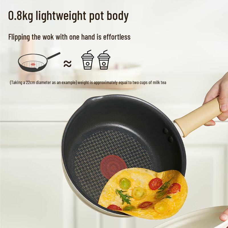 Supor Lightweight Ceramic Non-stick Deep Fry Pan with Lid