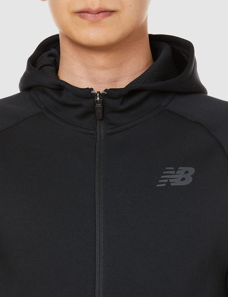 Parka Fleece Full Zip Hoodie MJ21178 Fleece Black M [New Balance] R.W.Tech Men's (BK)