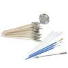 KMO Plastic Model Paint Paint Fine and Figure Set, 39-Piece Set Clips, Pan, Dropper, Spatula, Brush,