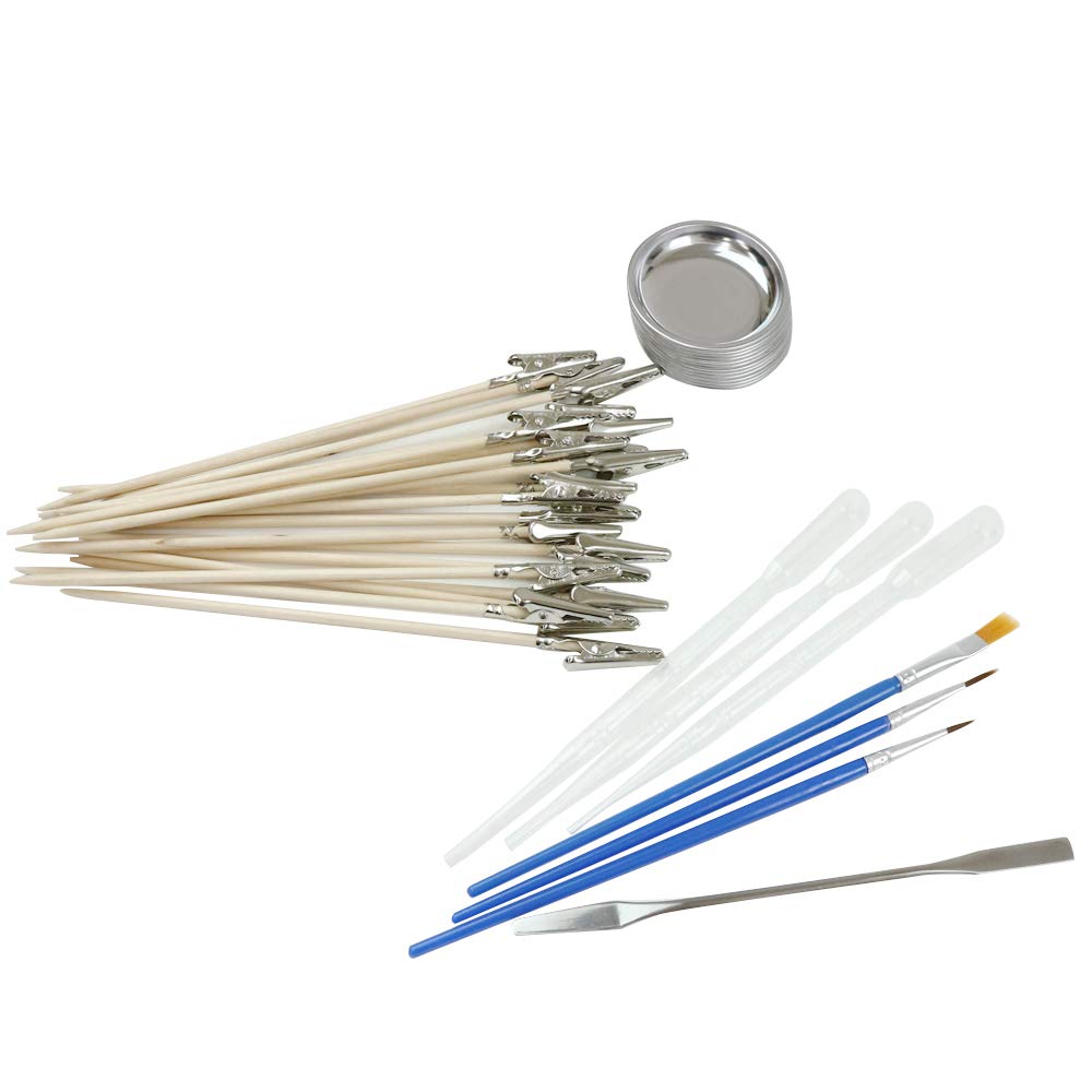 KMO Plastic Model Paint Paint Fine and Figure Set, 39-Piece Set Clips, Pan, Dropper, Spatula, Brush,