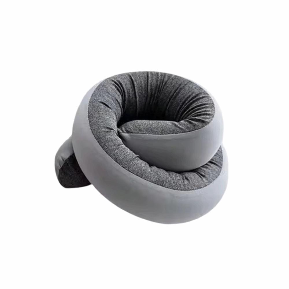 U-shaped DIY Spiral Pillow for Neck Support Slow Rebound Comfortable Adjustable Nap Pillow Soft Breathable