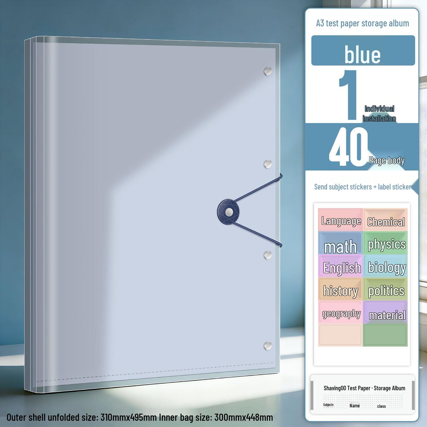 Clear A4 Document Binder: Transparent Folder for Certificates & Files