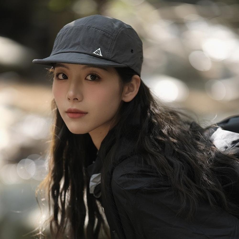 Solid Color Sun Hat Quick-Dry Peaked Cap Simple Short Brim Baseball Cap Street