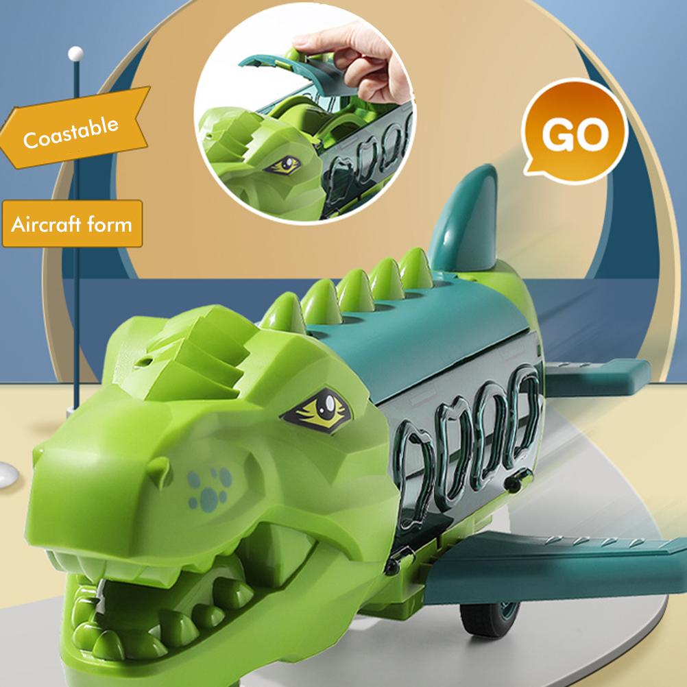 Aufziehbares Dinosaurier-Flugzeug-Bahnspielzeug Kinder Transportfrachtflugzeug Spielzeug Flugzeug Fahrzeugspielzeug