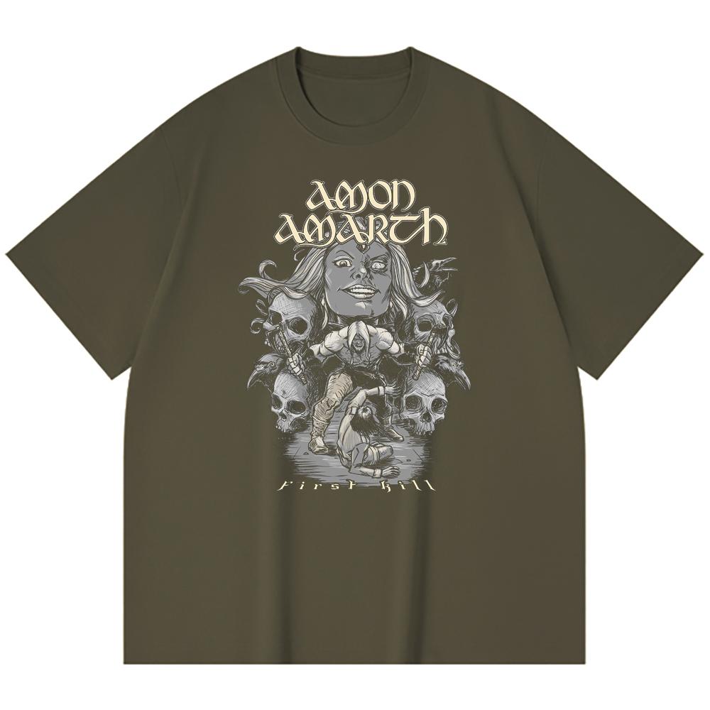 230 Gsm 100% Cotton Heavy Metal T-Shirt Rock Band Popular Music Print Unisex Heavy Cotton T Shirt