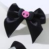 4pieces Skull Bowknot Shape Hair Clip Spring Summer Headwear for Woman Girls Taking Photo Travel Non-Slip Hairpin