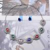 Exaggerated Color Diamond-Set Pearl Jewelry Set Luxury Dinner Temperament Rhinestone Necklace Water Drop Earrings