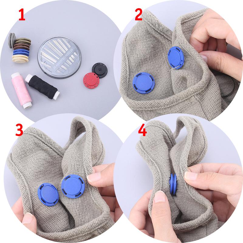 5 Pairs Sewing Button Magnet Stone Invisible Buckle Automatic Magnetic Button For Needlework Diy Bag/Cardigan/Jacket  Sewing Set