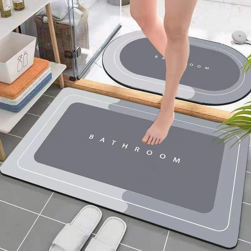 Diatomaceous Earth Quick-Dry Non-Slip Bathroom & Kitchen Mat Set