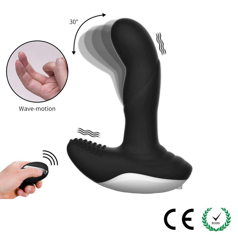 Male Prostate Massage Vibrator Anal Plug Wireless Control Delay Ejaculation Mens Anal Toys Hands Free Electric Male Masturbator