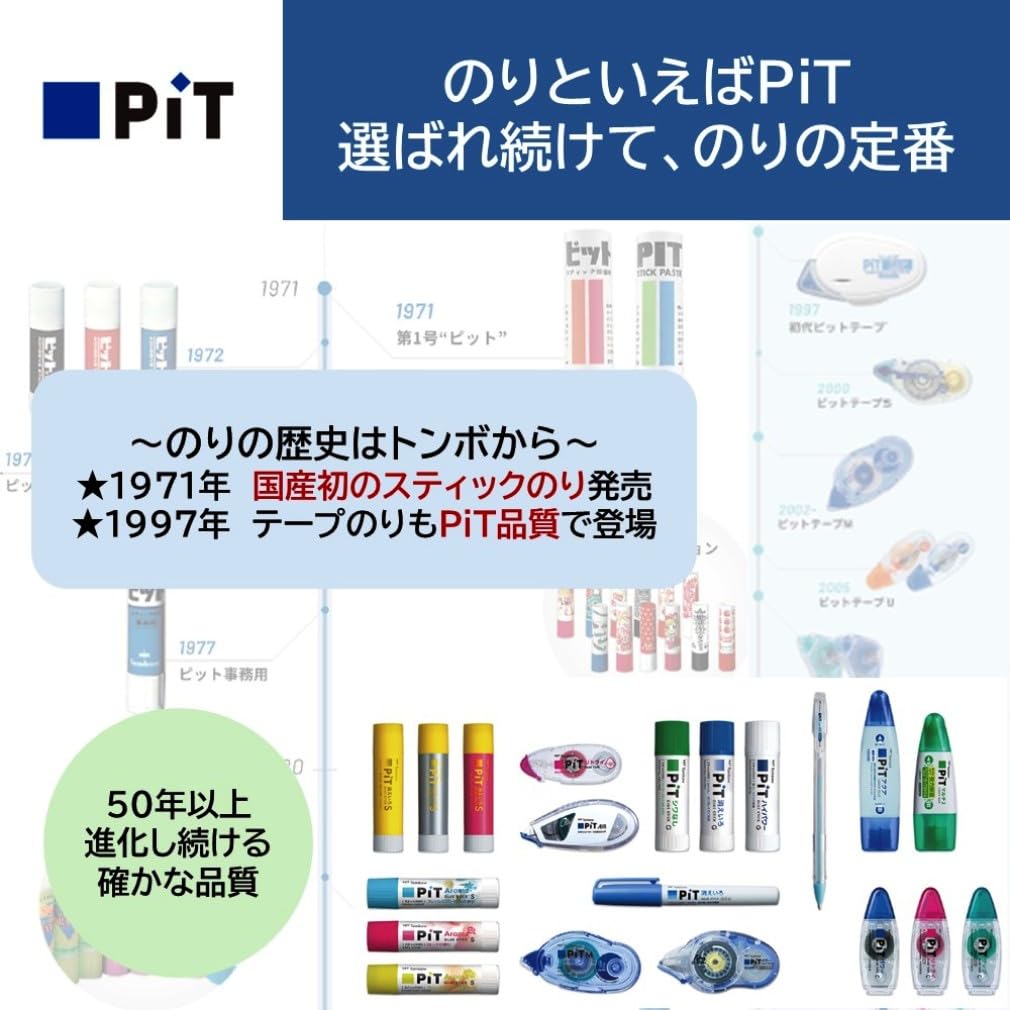 Tombow Pit Air Mini Tape Border Blue Tape Width X 10m Glue, (6mm Tape), 5-pack, PN-EASG01-5P