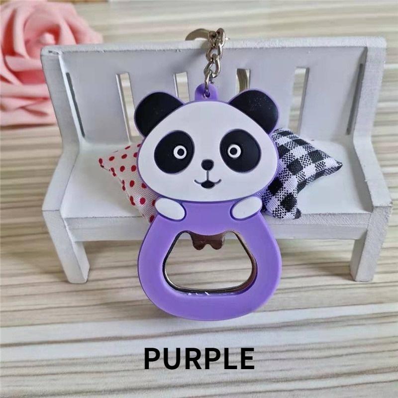 PVC Schlüsselanhänger Cartoon Panda Silikon Flaschenöffner Weinanfänger Kühlschrankaufkleber