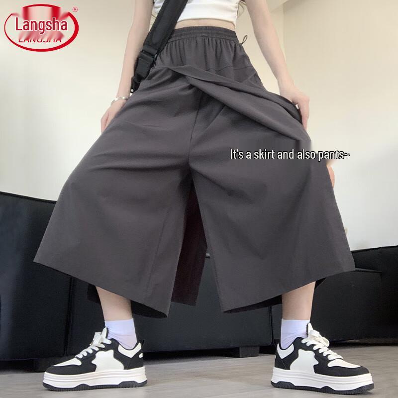 

Женские укороченные кюлоты А-силуэта с высокой талией S