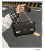 2025 European & American Retro Print Chain Shoulder Bag: New Light Luxury Women's Crossbody & Commuter Underarm Bag