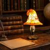 Halloweenový čarodějnický klobouk Stolní lampa, USB vitrážová čarodějnická klobouková lampa, Vintage gotický kouzelnický klobouk Dekorativní noční světlo pro domov, ložnici
