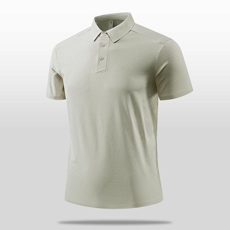 Ice Silk POLO Shirt Seamless POLO Shirt Men s Lapel POLO Shirt Short Sleeve Men 2XL абрикосовый света
