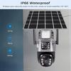 8MP 4K WiFi Wireless Solar Lens Dual Display 4G SIM IP CCTV Camera Motion Detection PTZ Security Protection Monitor