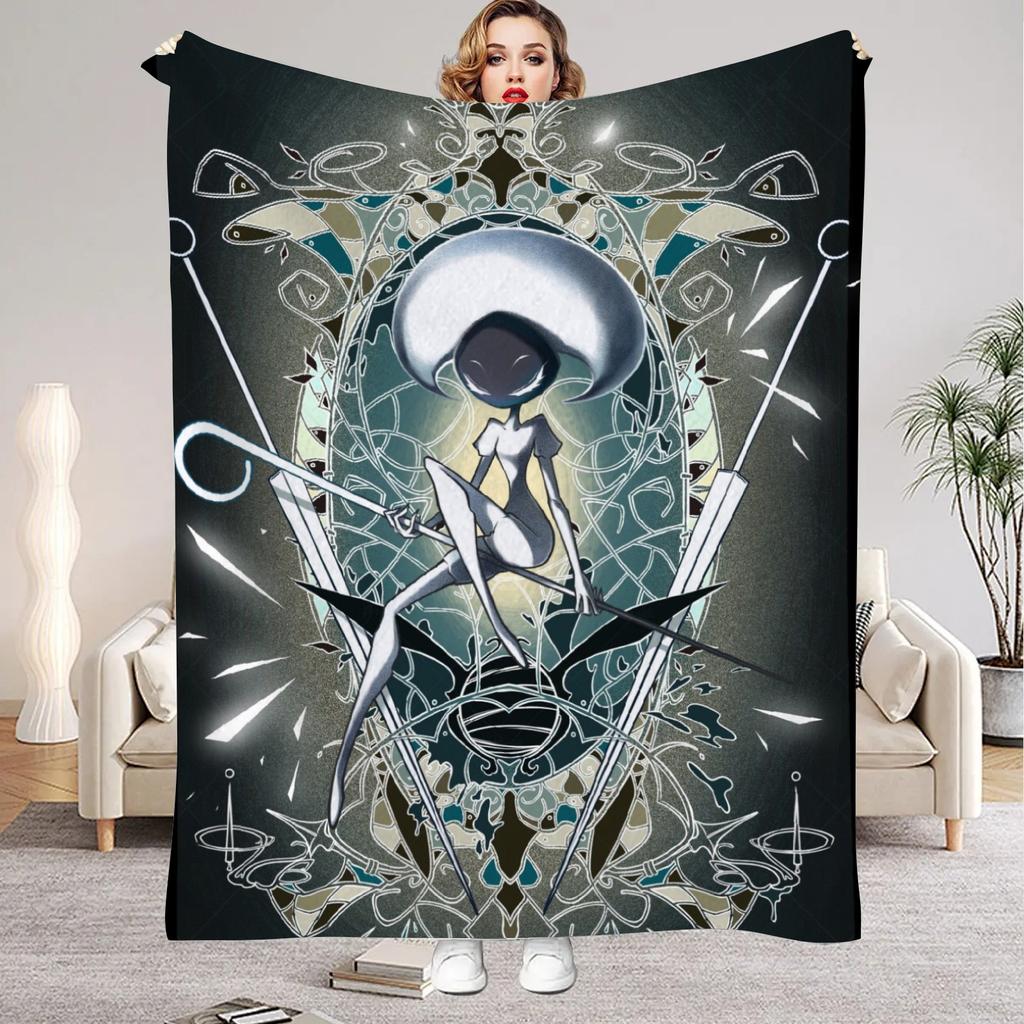Hollow Knight Blanket Cartoon Game Printed Flannel Blanket for Home Living Room Bedroom Decor New Year Christmas Gift for Fans