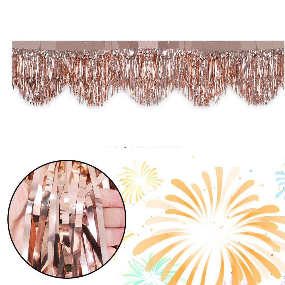 3PCS 50x200cm Wave Rain Silk Curtain Decorative Exquisite Glitter Rain Curtain PET Party Backdrop Curtains