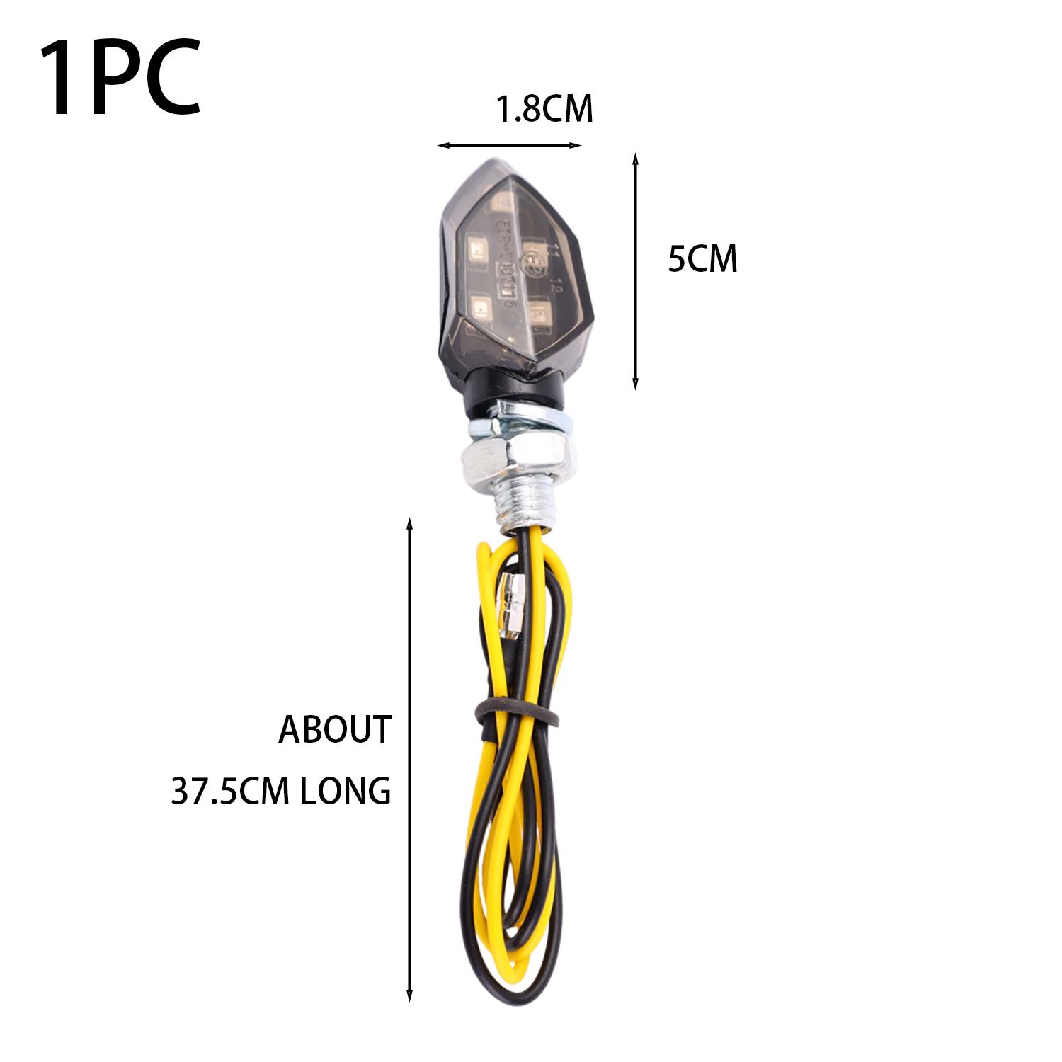 

5-LED Mini Motorcycle Turn Signals Universal Small Waterproof LED Blinkers Indicators for Racer Dirt Bike Scooter Accessories