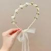 Spring Summer Kids Rose Headband Bow Braided Non-Slip Hair Hoop Hair Accessory Girls Princess Style Flower Wreath Headband Gift