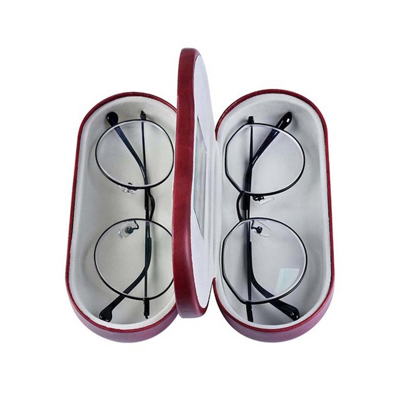Double-Layer Dual-Use Hard Shell Glasses Case Large Capacity Anti-Pressure Portable Contact Lens Case Unisex Travel Storage Case