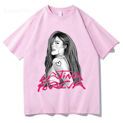 Karol G LATINA FOREVA 2025 T-shirt Grappige Heren/Dames Kleding Harajuku T-shirt Unisex Vintage Kawaii Katoenen Tops Grafische T-shirts