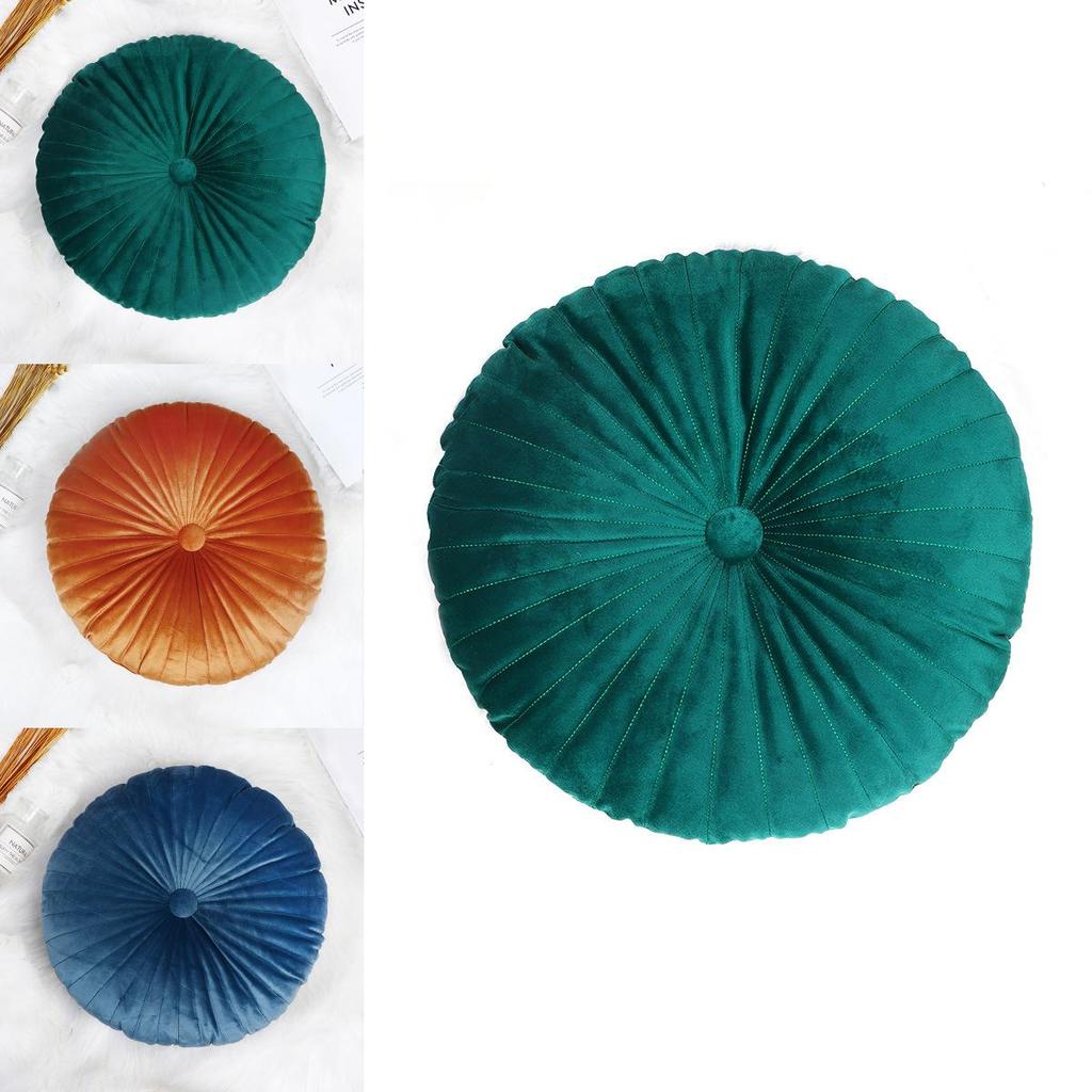 Cozy Round Pumpkin Back Seat Chair Cushion With Soft Velvet Touch And Durable Design