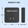 USB3.0 Umschalter 2 Computer teilen Tastatur und Maus Drucker Scanner Webcam 2 in 1 Out/1 in 2 Out USB Umschalter Splitter
