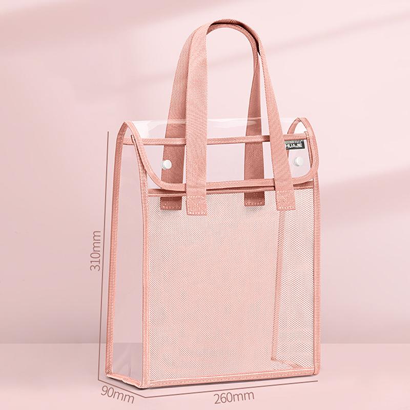 Large Capacity File Documents Organizer Portable School Stationery Pouch Bag Transparent Waterproof Storage Bag Office File Bag 970₽