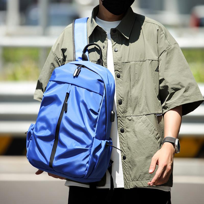 Schoolbag1011 Simple Casual Atmospheric Large Capacity Backpack Men's Business Computer Bag Tide Outdoor Travel Backpack