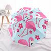 1pc Flamingo Flowers Automatic Open/Close Folding Umbrella - Compact 8-Rib Design, Daily Use, Perfect Gift for Friends & Family Yy260327082