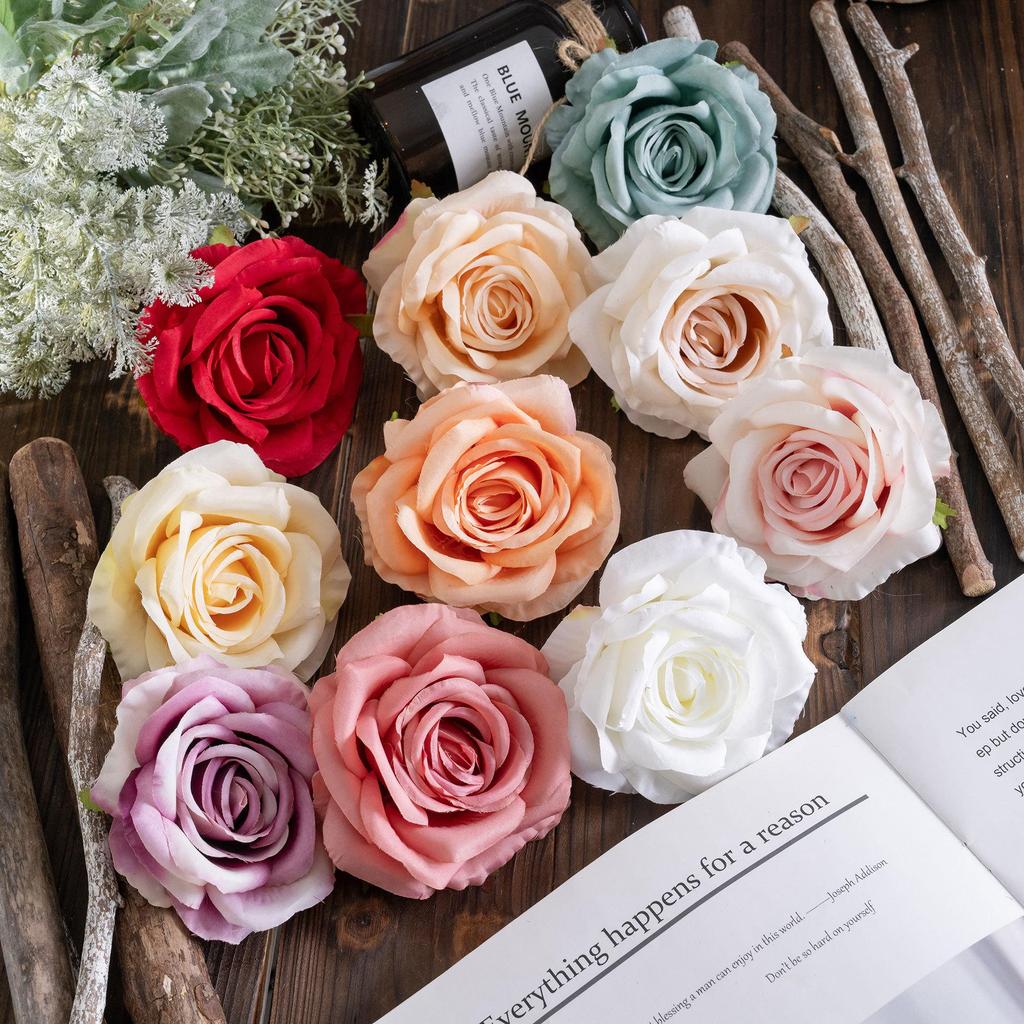 Artificial Rose Heads Bouquet for Home Decor & Wedding Wall Decorations
