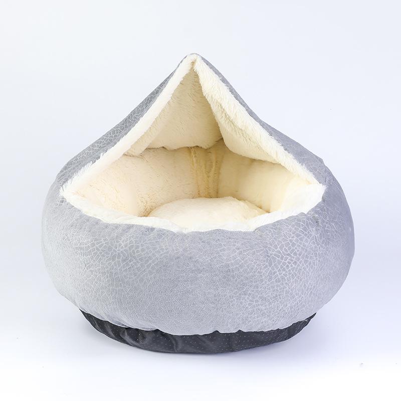 

Новое гнездо-ракушка с узором «Личи» для всех сезонов, универсальное одеяло для домашних животных, теплое и удобное для глубокого сна S 50cm