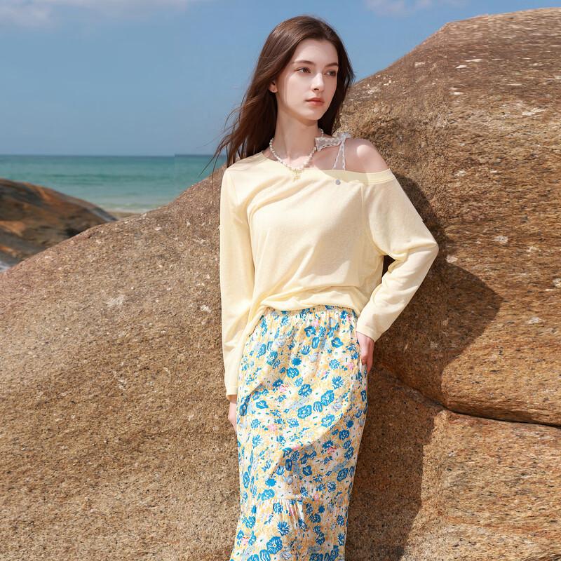 Women's Lyocell Floral Top & Skirt Set