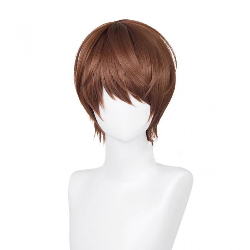 Death Notes Night Goddess Cos Wig Brown Men's Junior Handsome Short Hair