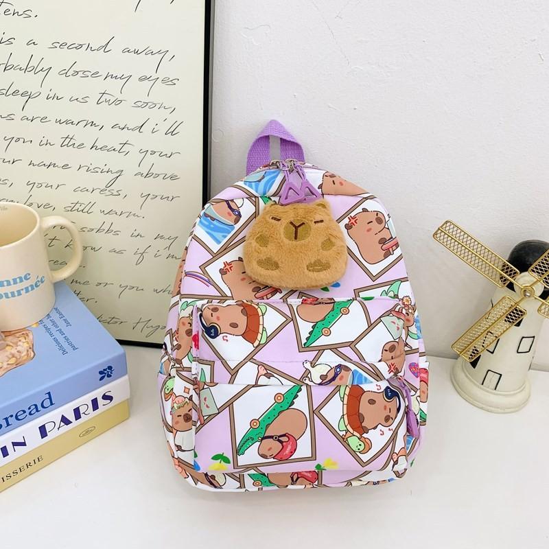 

Kapibarasan Lightweight Nylon Backpack With Expandable Compartment For Students Small